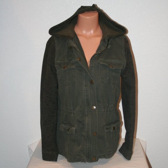 Ashley By 26 International Large Green Hooded Utility Jacket Chest: 42" Military - Picture 1 of 8